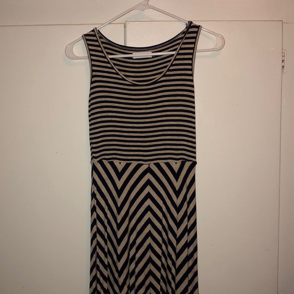 Navy Blue and White Striped Calvin Klein Sundress
